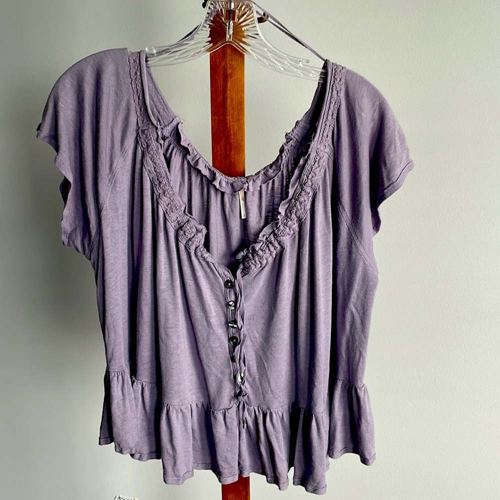 Free People boho lilac top